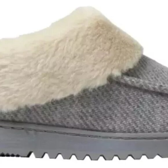 Dearfoams “Total Comfort” Women’s Memory Foam Clog Slipper Light Grey Sizes - Picture 3 of 8